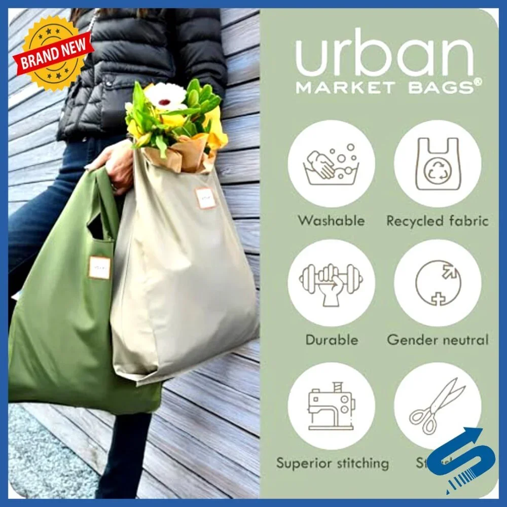 Foldable Reusable Shopping Bags Set Luxury Quality Compact Pouch Machine